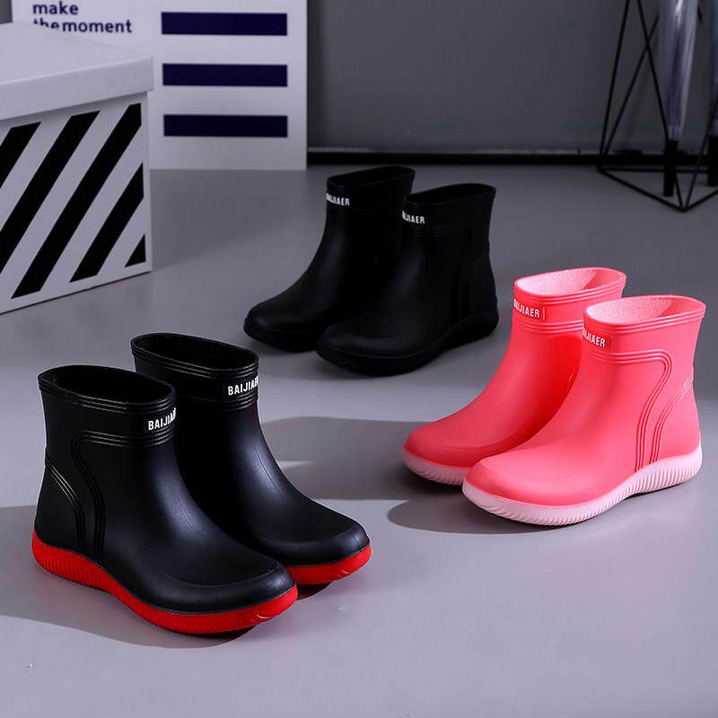 新品雨鞋女 夏季百搭厚底增高雨靴女款轻便防滑低帮水鞋时尚外穿