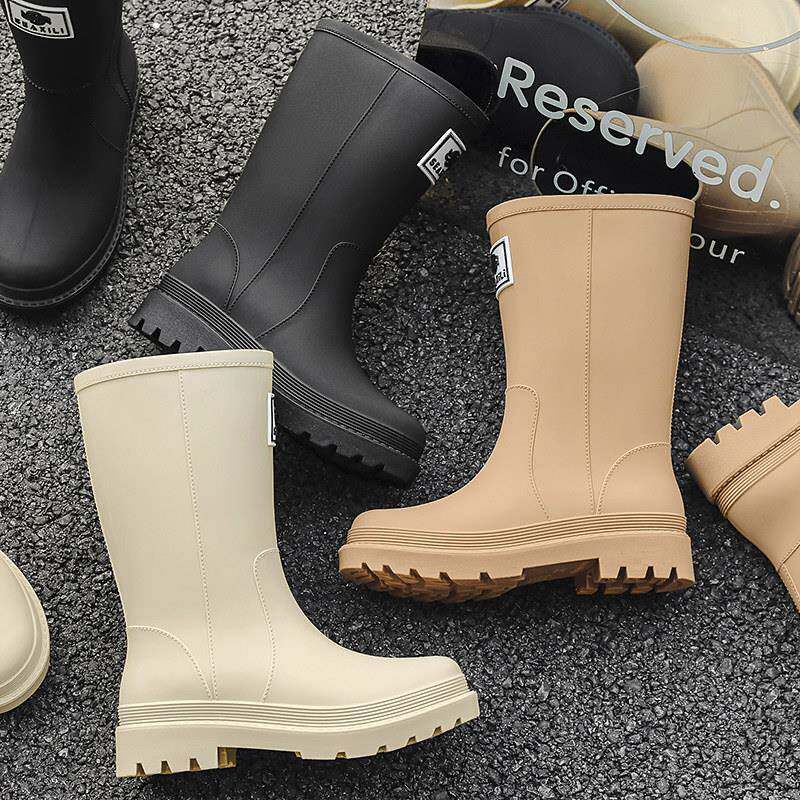 新品韩版高档雨鞋女款工作水鞋软底中筒套脚厨房防滑耐磨新款女士