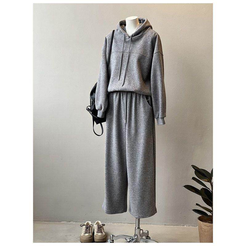 新品慵懒风休闲运动加绒卫