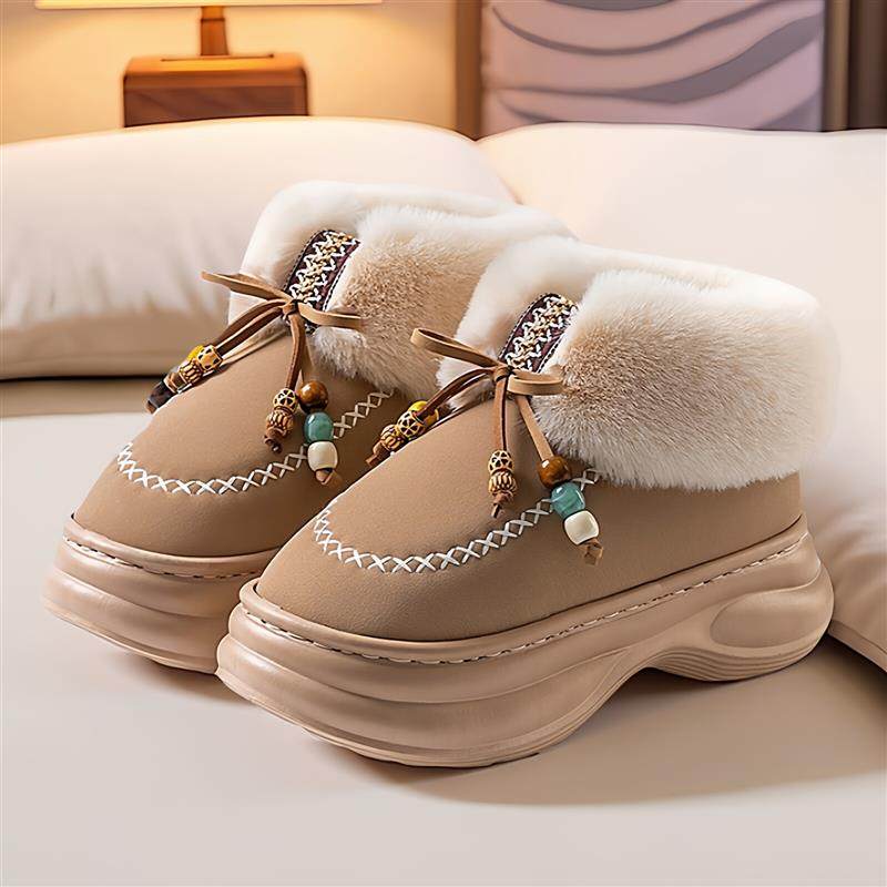 高帮雪地靴女2025秋冬季新