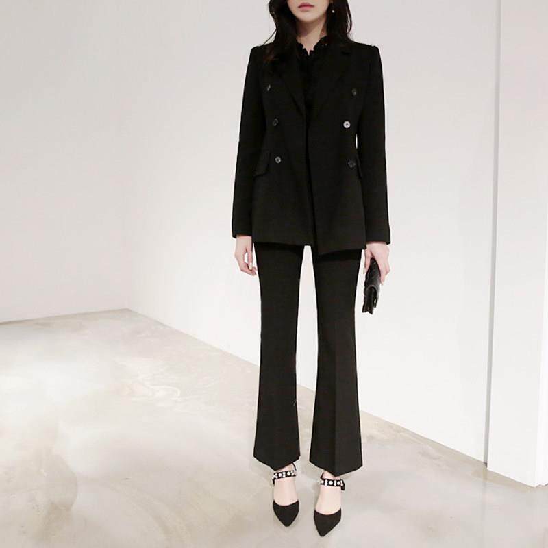 新品英伦西装女套装气质2026春秋新款韩国时尚喇叭裤帅气西服职业