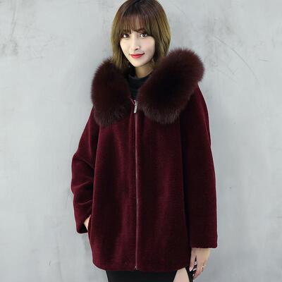 极速中老年羊剪绒皮草外套