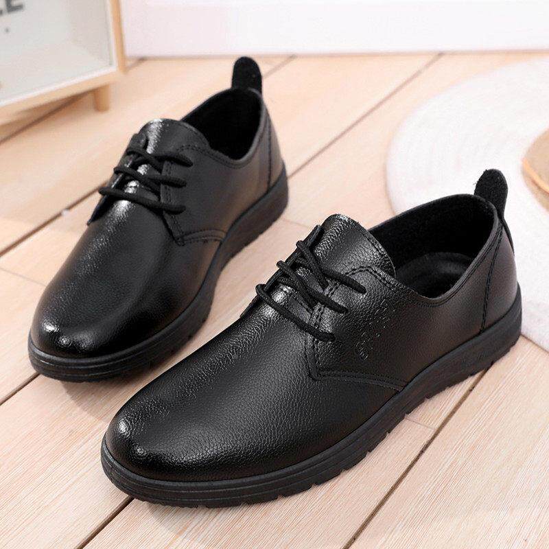 新品春夏季厨师鞋男厨房防水防油防臭防滑鞋子耐磨透气黑色工作皮