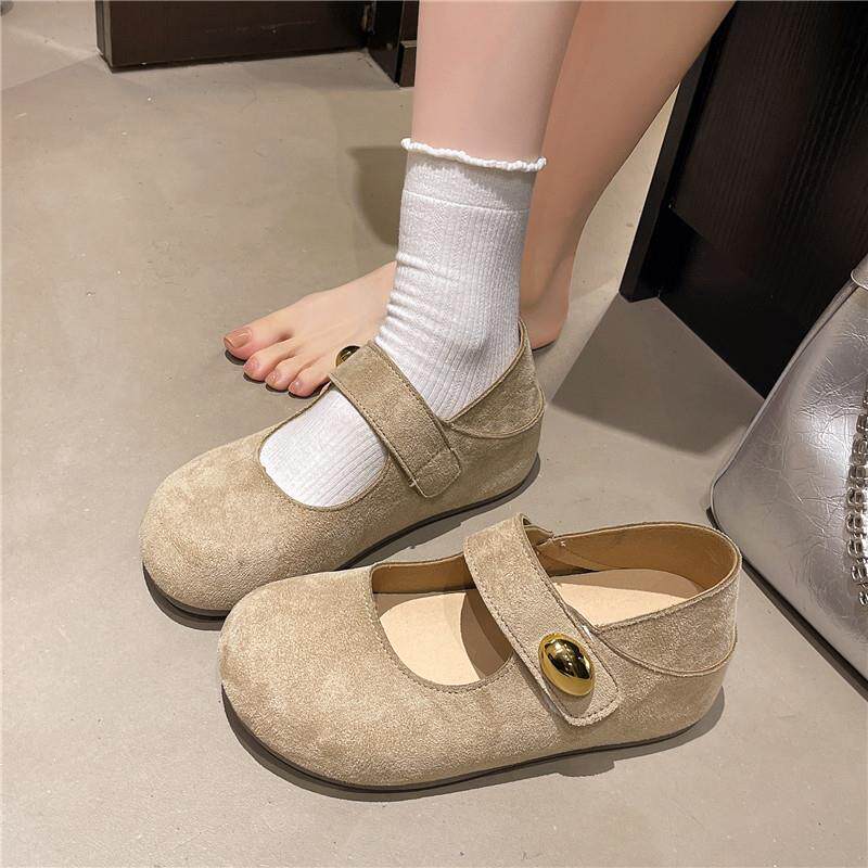 新品厚底内增高勃肯鞋女2026新款春季浅口玛丽珍单鞋配裙子两穿乐