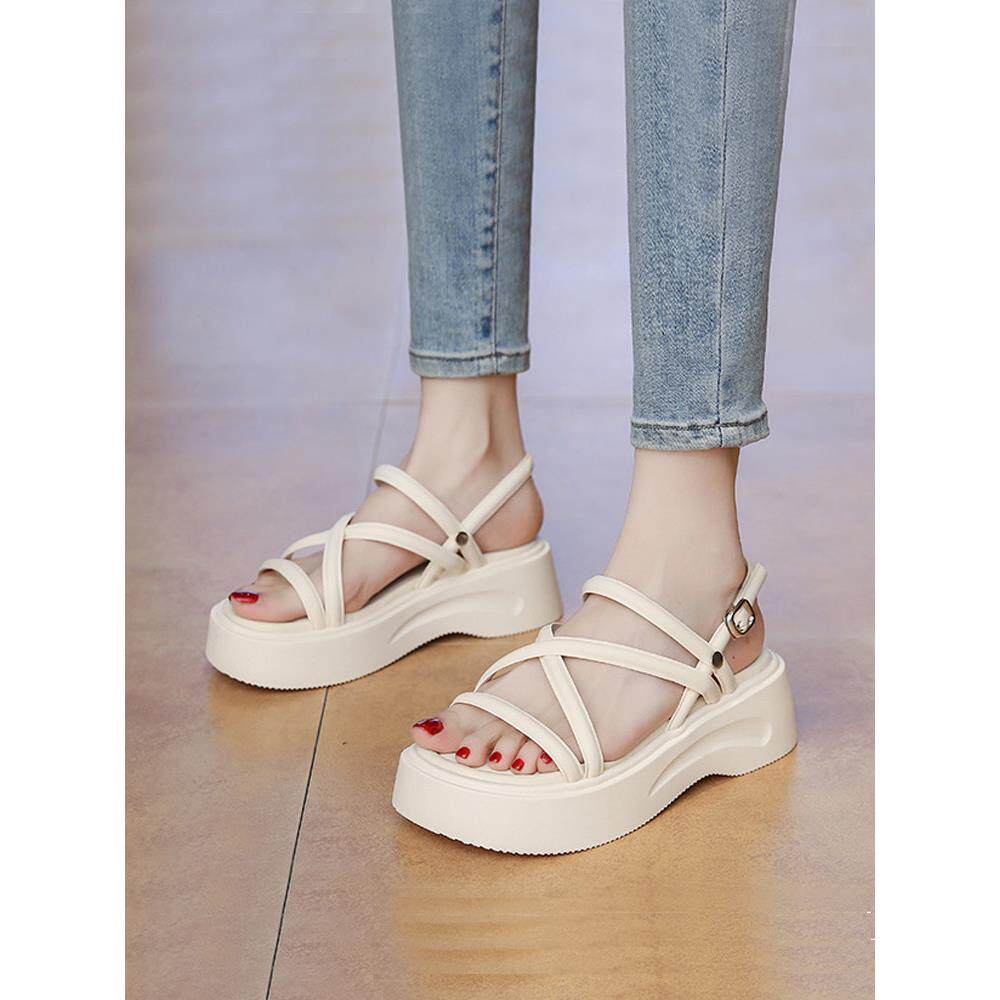 新品厚底凉鞋女夏季外穿时尚高级感沙滩鞋2026年新款超火配裙子罗