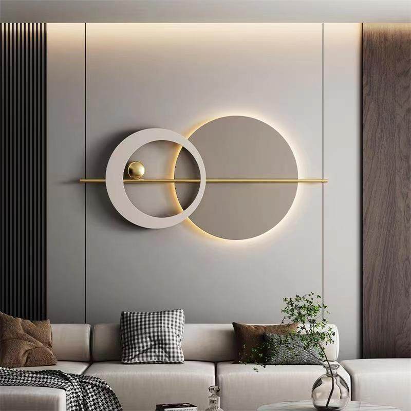 意式轻奢墙上装饰品客厅沙发背景墙铁艺壁挂高档卧室墙面装饰挂件