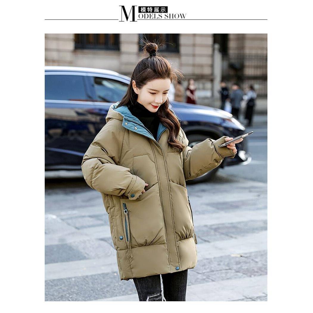 新品反季新款韩版面包服女中长款爆款加厚棉袄软妹冬季洋气羽绒棉