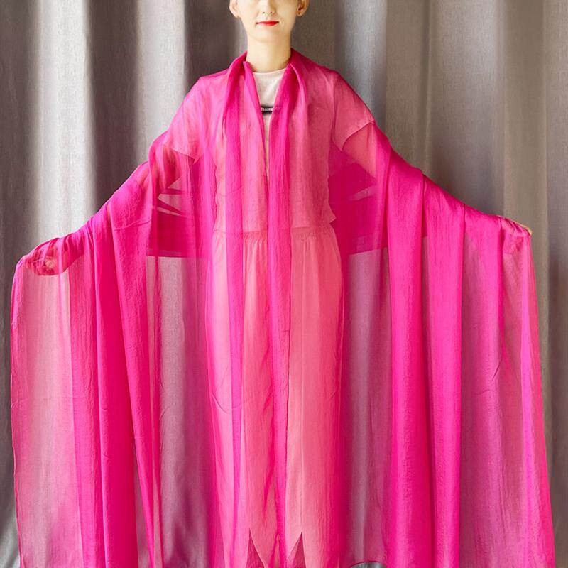 现货中国红丝巾女秋冬大红色围巾广场舞纱巾超长款防晒沙滩巾披肩