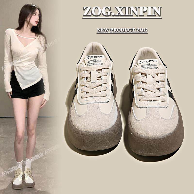 新品厚底德训鞋女款休闲鞋子女2026新款爆款运动板鞋女夏季百搭小