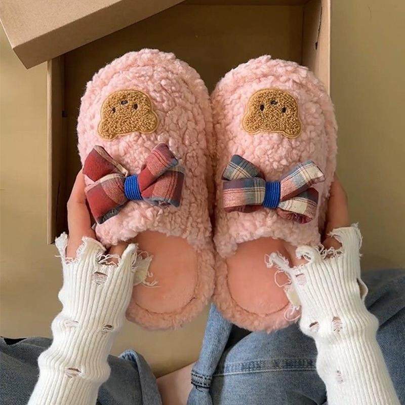 日本2025新款棉拖鞋室内家居防滑保暖女士款高颜值毛毛绒拖鞋加厚