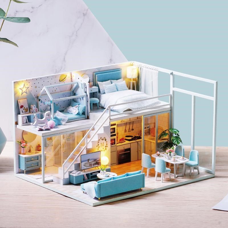 手工小礼物房子屋模型生日diy玩D具小屋儿童制作拼装女孩娃娃别墅