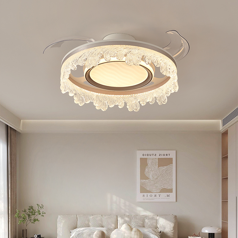 隐形吊扇灯静音风大卧室风扇灯2025新款全光谱护眼吸顶灯房间灯具