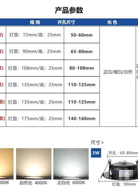 超薄黑色筒灯led天花灯嵌入式桶灯孔灯商用4寸12w开孔11 12公分