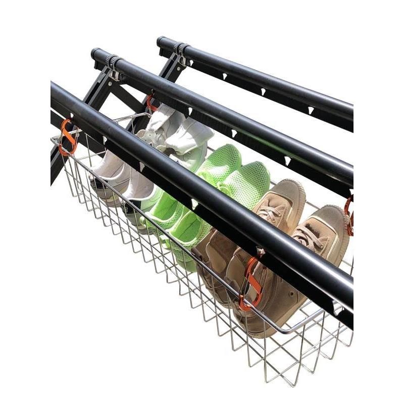 高层阳台外防风晒鞋架窗外不锈钢晾鞋子架室外伸缩晾衣架配套