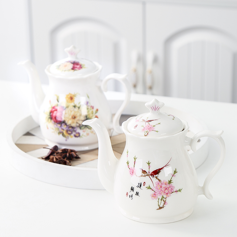 大号陶瓷酱油瓶调料壶醋瓶骨瓷油壶茶壶家用厨房用品耐高温装热油