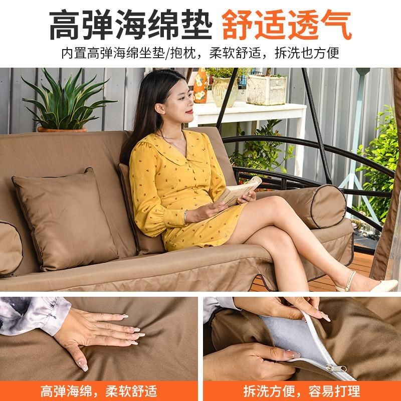 户外秋千躺床摇椅可坐可躺两用秋千椅庭院花园铁艺休闲吊椅床,住宅家具,户外秋千,淘宝优惠券,粉丝福利购,淘宝优惠卷