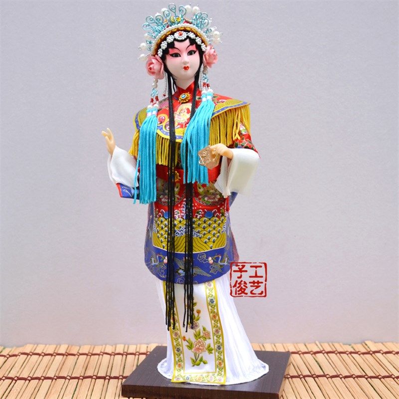 京剧摆件绢人中国风手工艺品送老外特色戏曲人偶出国礼品外事礼品,特色手工艺,绢人,淘宝优惠券,粉丝福利购,淘宝优惠卷
