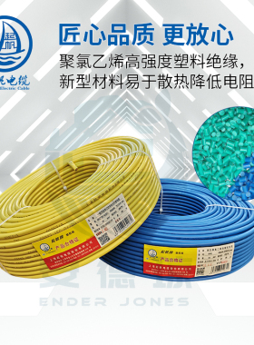 起帆电缆 BV1*2.5/4/6/平方电线 铜芯100米单芯塑铜线 电线BV铜线