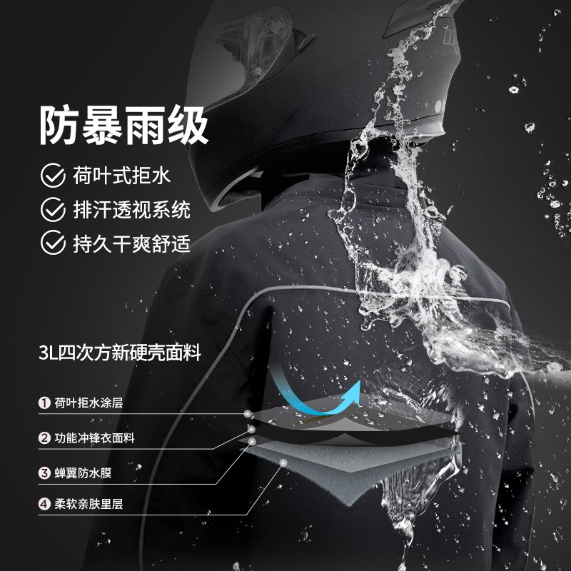 摩托车雨衣全身防暴雨反光成人外穿套装男款骑行分体式女款雨衣裤