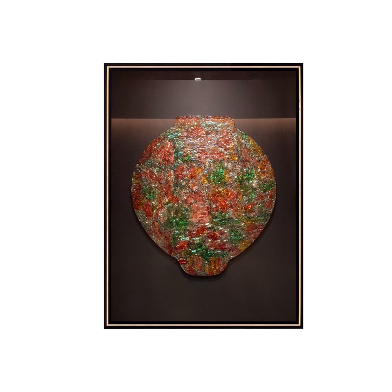 新中式酒店餐厅包厢挂画别墅客厅贝壳璀璨星河实物立体组合装饰画图片
