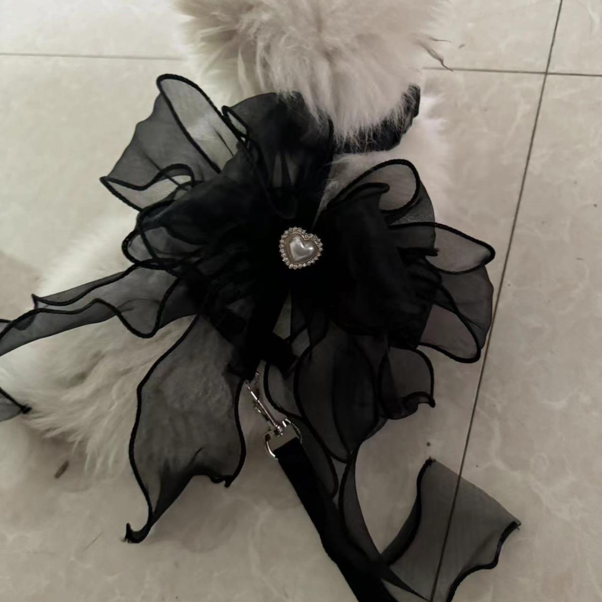 宠物蕾丝胸背 工字胸背 猫咪狗狗宠物牵引绳 猫绳