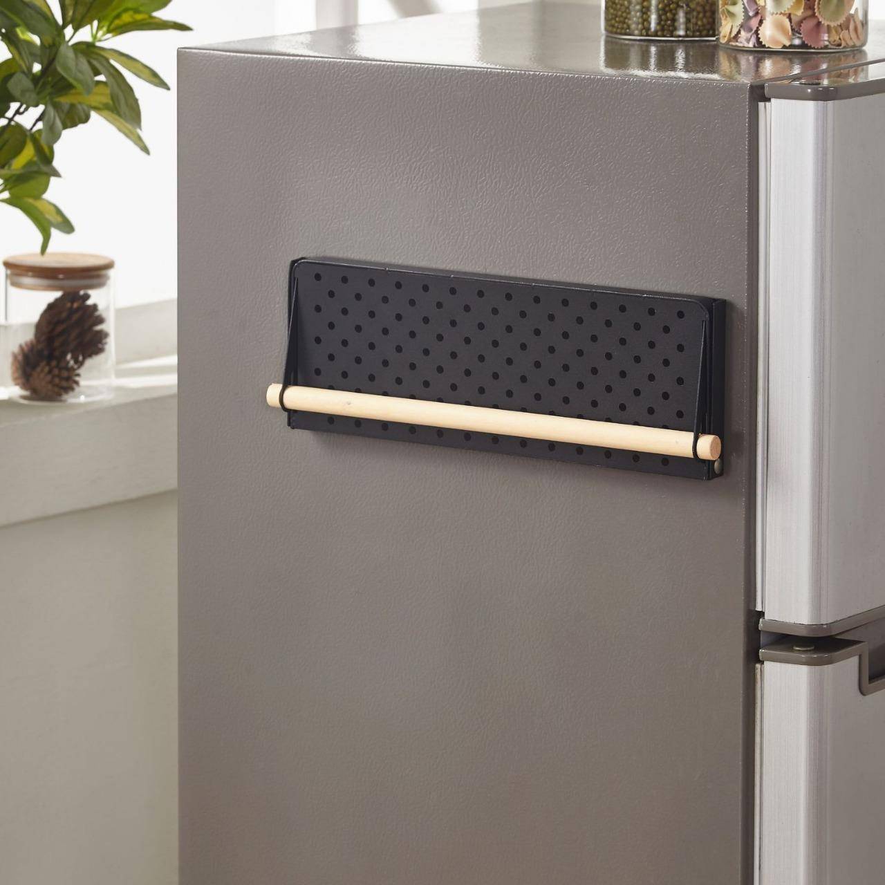 磁性壁挂单层冰箱架 家居磁铁置物架 铁艺厨房杂物收纳架侧壁挂架