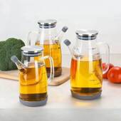 玻璃油壶厨房家用不挂油酱油醋调料瓶大容量油防漏油壸装 油容器
