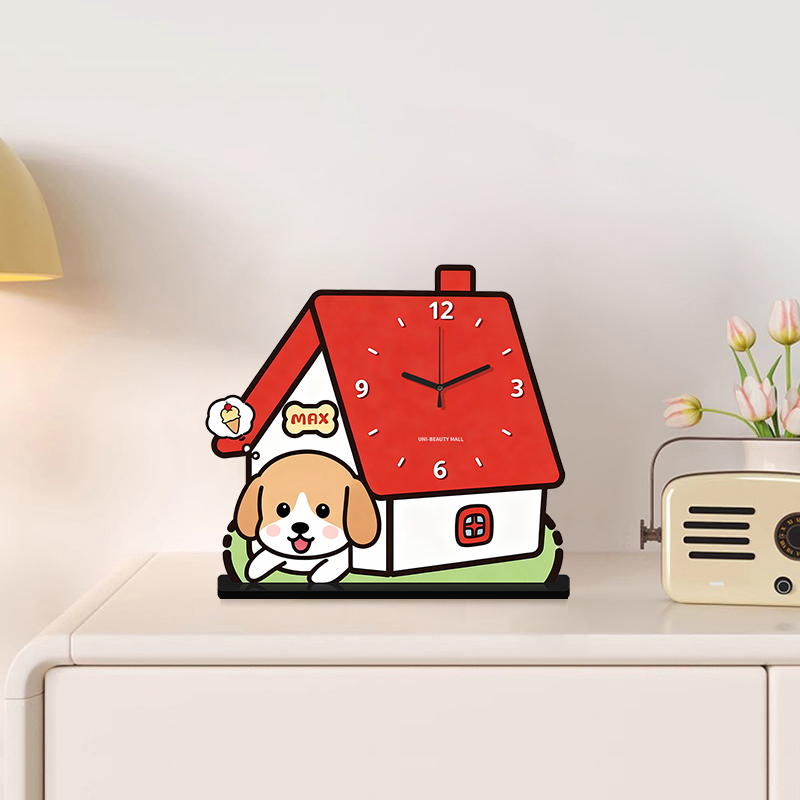 创意小狗钟表桌面时钟摆