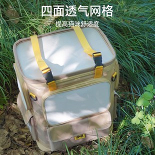 咕噜宠物猫包便携外出猫r咪太空舱大容量狗帆布书包春夏双肩猫背