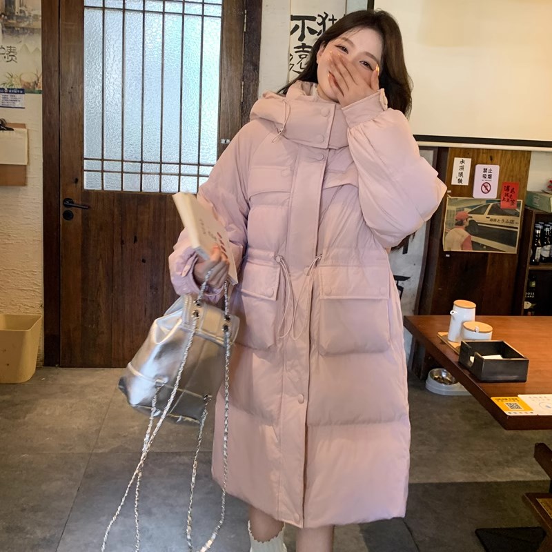 泡芙羽绒服女款长款2025年新款长过膝时尚加厚连帽超Z厚面包服潮