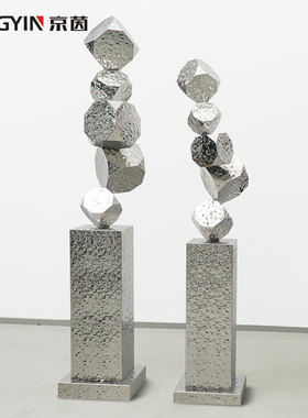 金属装饰品售楼处装置艺术雕塑酒店走道大型落地抽象