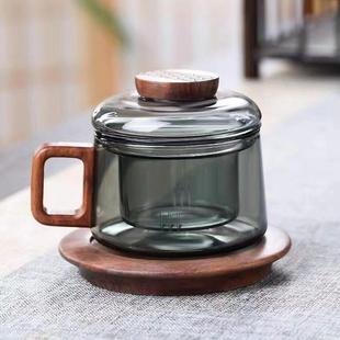 办公室个人日式 玻璃泡茶杯茶水分离耐高温水杯男士 家用茶道杯子