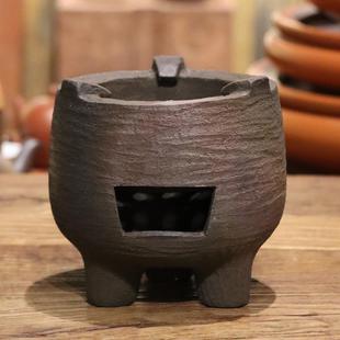 工夫茶炭炉纯手工煮茶器陶瓷露营烧水壶养生陶壶复古茶炉 家用日式
