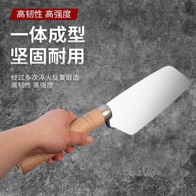 不锈钢灰刀灰铲抹灰刀泥工刮腻子刀圆弧灰匙瓦工一体成型皿刀贴钻