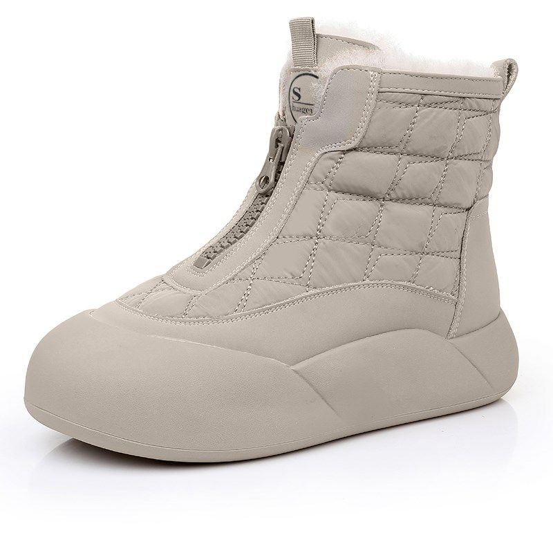 2024冬季厚底高帮女士雪地靴加绒加厚保暖妈妈Q鞋防滑时尚百搭棉,女鞋,时尚雪地靴,淘宝优惠券,粉丝福利购,淘宝优惠卷