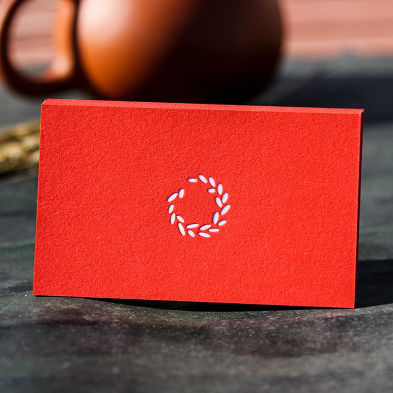 高档名片 letterpress凸版凹版名H片设计印刷二维码企业名片制作