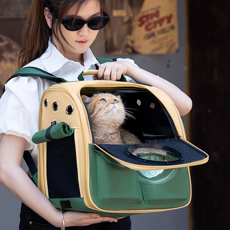 猫包外出便携宠物背包太空舱猫咪外出G大容量狗书包双肩猫包猫背