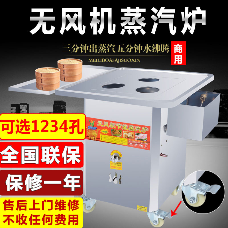 摆滩小笼包d子蒸锅包子机燃气蒸包炉 馒头平底炉 肠粉炉商用蒸汽