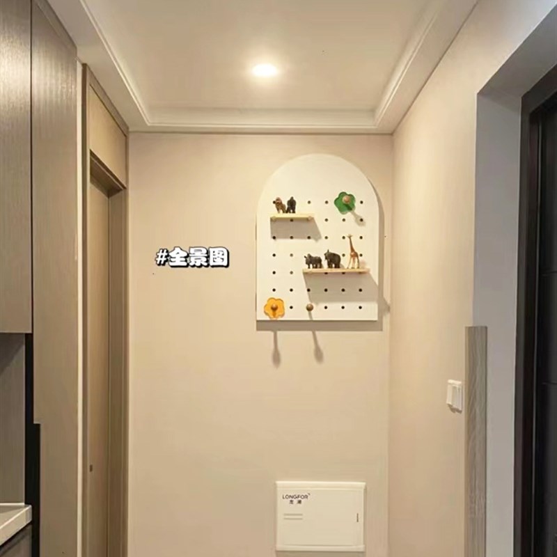 洞洞板电表箱装饰画配电闸装饰遮挡网红竖款2022新款置物挂架创意图片