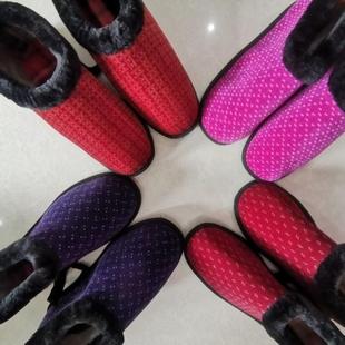 居家手工五层覆合灯芯绒秋冬毛口棉鞋防滑情侣棉布包头半成品帮