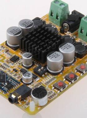 TDA7492 蓝牙4.0功放板 2*50W数字功放双声道 带话筒 CSR8635蓝牙