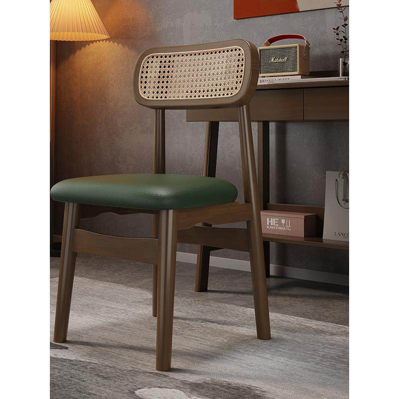 法式覆古全实木餐桌椅靠背餐椅中古休闲家用酒店藤编椅子网红凳子,住宅家具,餐椅,淘宝优惠券,粉丝福利购,淘宝优惠卷