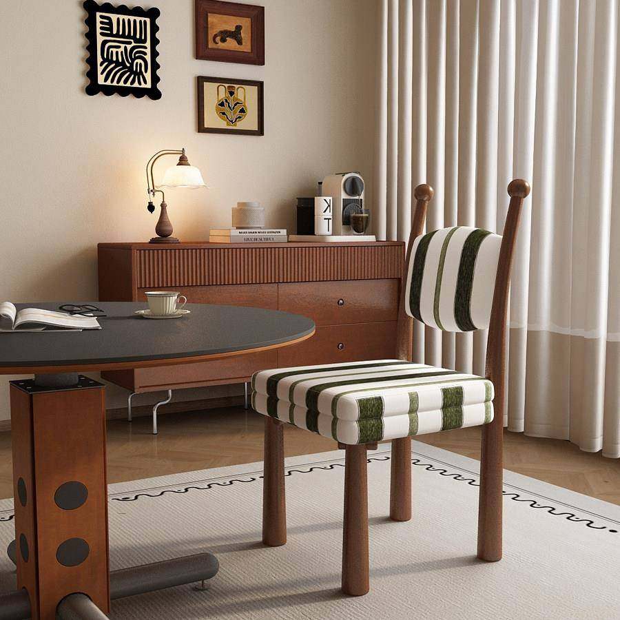 实木餐椅家用餐桌椅靠背椅子餐厅法式中古椅子设计师复古餐桌椅子,住宅家具,餐椅,淘宝优惠券,粉丝福利购,淘宝优惠卷