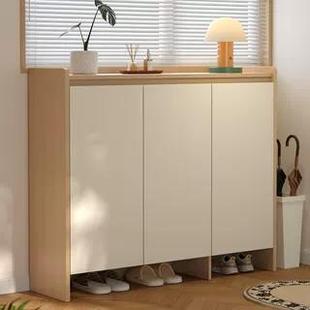 实木鞋柜大容量鞋柜家用门口入户走廊门外鞋柜收纳储物柜靠墙