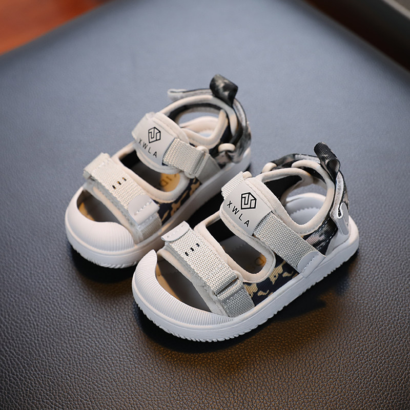 宝宝凉鞋男宝夏季新款q一岁半婴儿软底学步鞋防滑防踢沙滩婴儿鞋