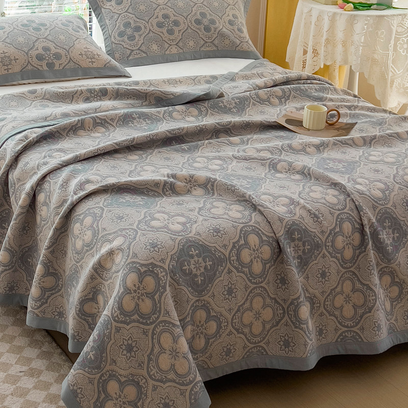 纯棉纱布毛巾被办公室午睡毯子床上用夏凉被午休沙发盖毯披肩毛毯