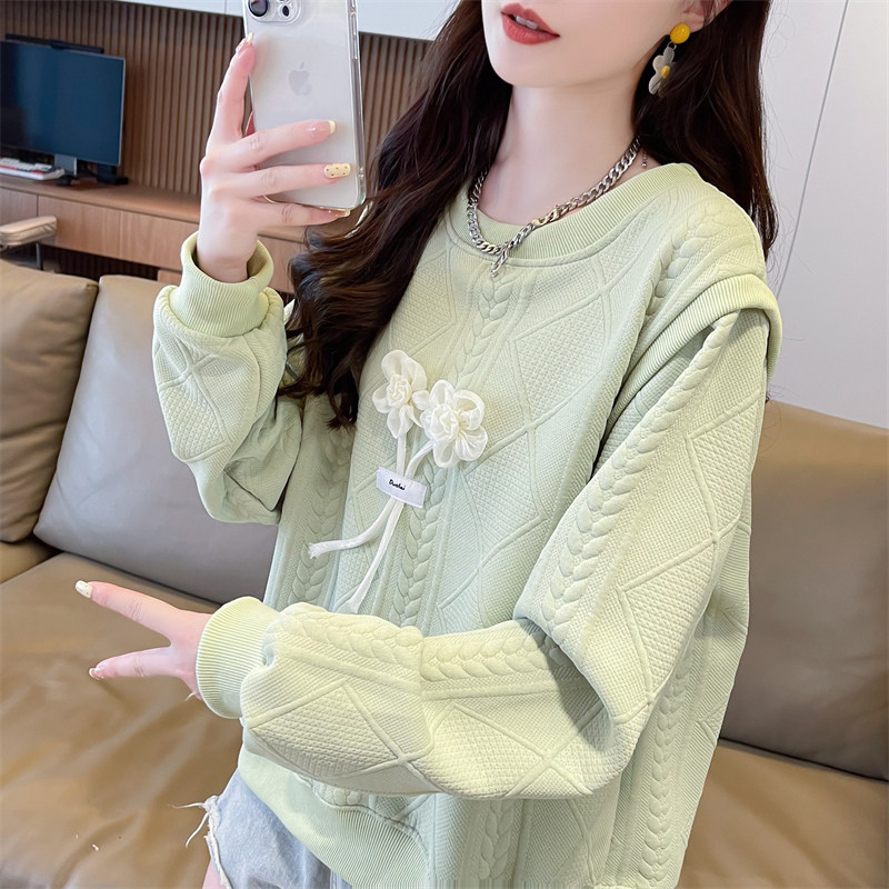 早秋装薄款卫衣女春秋季2024新款韩版宽松设计感小众拼接上衣外套图片