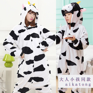 成人奶牛睡衣g大人男女父子母女可爱卡通动物连体家居服幼儿园表