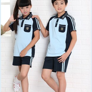 南宁市中小学生校服 小学初中高中新希望夏季短袖短裤运动服套装