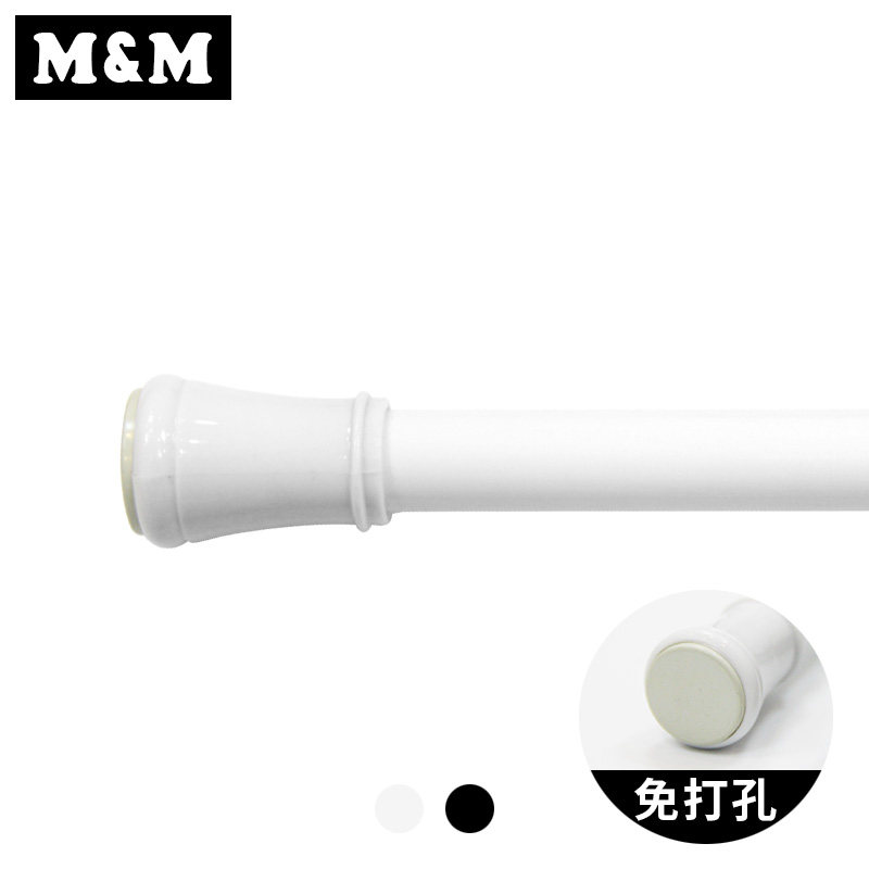 M默玛迷你伸缩杆门帘杆半帘杆穿杆帘小窗户窗帘杆免打孔细杆